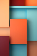 Fototapeta premium Colorful Abstract Geometric Background with Vibrant Shapes