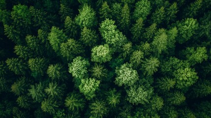 Verdant Forest Canopy from Above