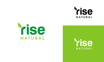 Clean and modern logo design featuring green leaf and bold text. Ideal for eco-friendly, organic, or natural product branding. High-quality vector template for businesses.