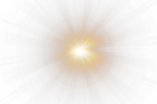 Golden Sunlight with Abstract Sun Burst on Black Background