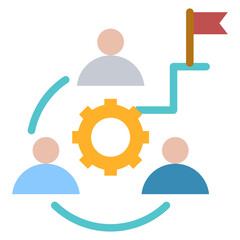 Teamwork Flat Icon