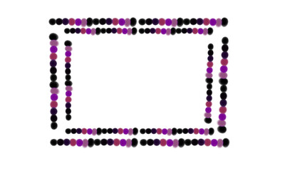 ポップでかわいいフレーム（紫）