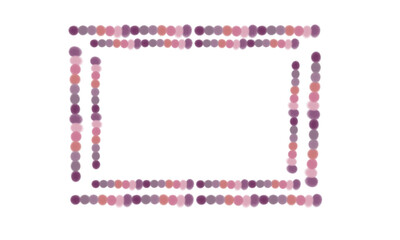 ポップでかわいいフレーム（薄紫）