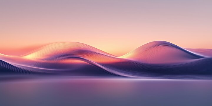 Single minimalistic dark wave moving horizontally across a gradient background