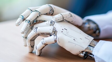 Robotic Hand Closeup   Advanced Technology  Artificial Intelligence  Future Innovation