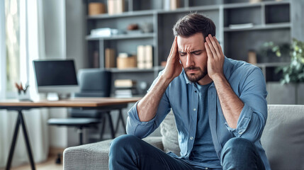 Young Man Battling with Stress as He Faces Daily Struggles and Pressure