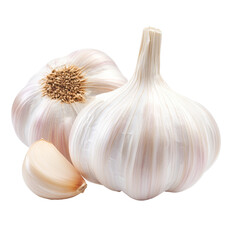 Fresh garlic clove. Isolated on transparent background. PNG design element.