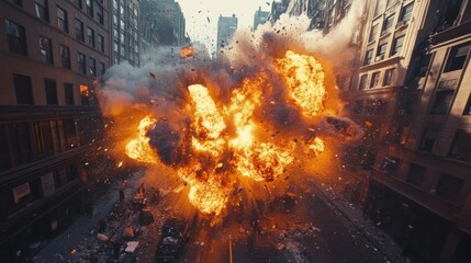 Urban Explosion Scene