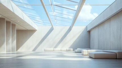 Obraz premium Bright, modern interior space with natural light and minimalistic design