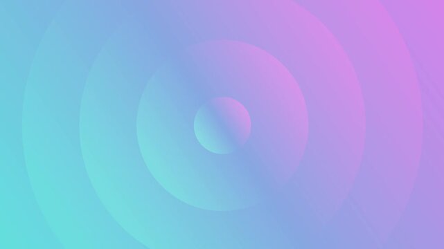 Abstract background with animated beating circle with blue and purple gradient color. digital Radio wave circle background. Radio frequency signal 4k animation video.