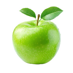 Fresh green apple. Isolated on transparent background. PNG design element.