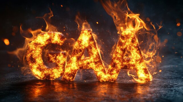 Burning Letters GAA in Flames