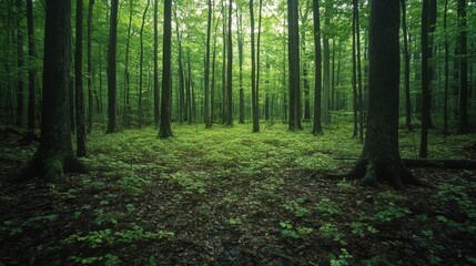 Obraz premium Lush Green Forest