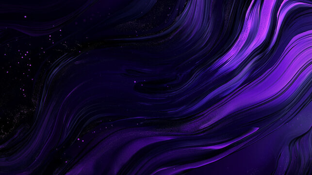 A dynamic abstract black and yellow background with brush strokes. AI generation.