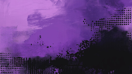A dynamic abstract black and yellow background with brush strokes. AI generation.
