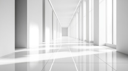 Fototapeta premium Minimalist White Corridor