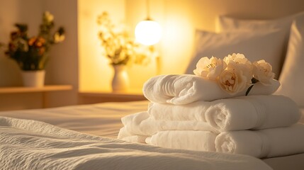 Elegant and Cozy Modern Bedroom Interior Design with Stylish Decor, mockup, poster and Background