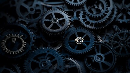 Intricate dismantled mechanical watch with detailed gears and springs on dark background, symbolizing precision and complexity in teardown analysis.