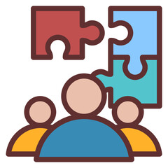 Problem Solving Outline Color Icon