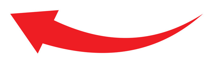 Set of black Curved Arrows isolated on white background. Vector illustration editable icons.