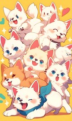 Cute_rabbits_a_group,Cute_puppys_a_group,Cute_cats_a_group,Cute_Bambae_birds_a_group,generation AI