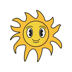 Retro Sun Character
