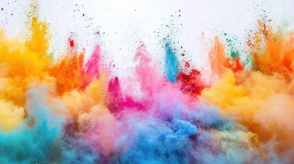 Obraz premium Vibrant Color Explosion in Powder Form