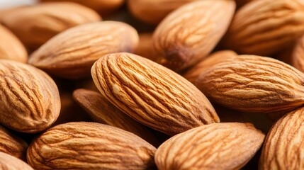 almonds on white background. Isolated. 