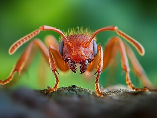macro of red ant