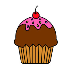 cupcake with cherry