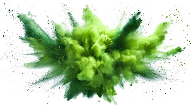 Green explosion transparent background