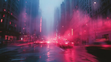 Moody Neon Cityscape