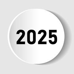 Happy new year 2025 icon. Vector