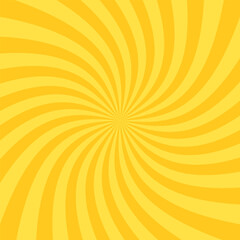 Obraz premium Yellow sunbeam swirl. Sun rays background. Radial swirl abstract lines