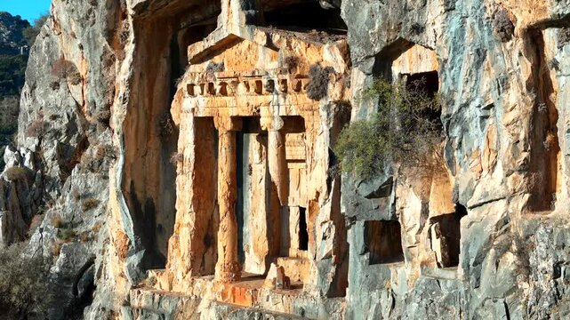Ancient Dalyan Tombs. Dalyan Rock Tombs, dating back to BC and lasting for 2800 years, are among the borders of Candır Village. 