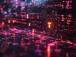 Fototapeta premium cyber security concept background - ai
