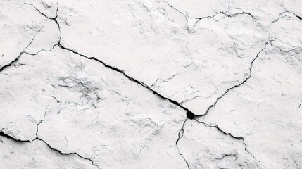 Obraz premium Cracked White Surface Texture Background