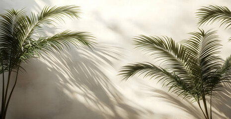Palm Tree Shadows on a Wall.
