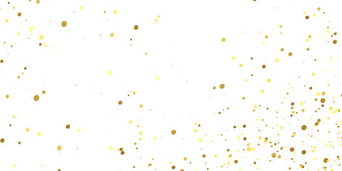 Abstract Golden doted glitter on transparent background. Luxury sparkling confetti. Celebration falling doted gold glitter. Vector illustration.gold, luxury, isolated, light, background, white, vector