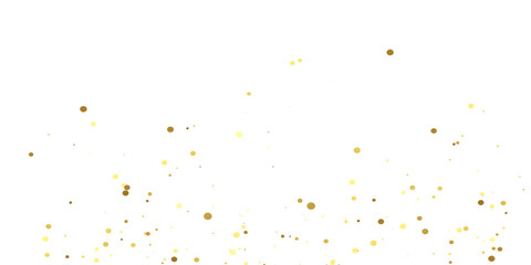 Abstract Golden doted glitter on transparent background. Luxury sparkling confetti. Celebration falling doted gold glitter. Vector illustration.gold, luxury, isolated, light, background, white, vector