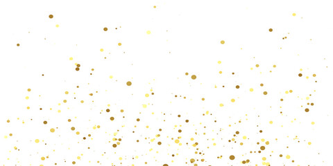 Abstract Golden doted glitter on transparent background. Luxury sparkling confetti. Celebration falling doted gold glitter. Vector illustration.gold, luxury, isolated, light, background, white, vector