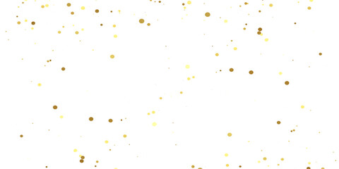 Abstract Golden doted glitter on transparent background. Luxury sparkling confetti. Celebration falling doted gold glitter. Vector illustration.gold, luxury, isolated, light, background, white, vector