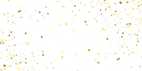 Abstract Golden doted glitter on transparent background. Luxury sparkling confetti. Celebration falling doted gold glitter. Vector illustration.gold, luxury, isolated, light, background, white, vector