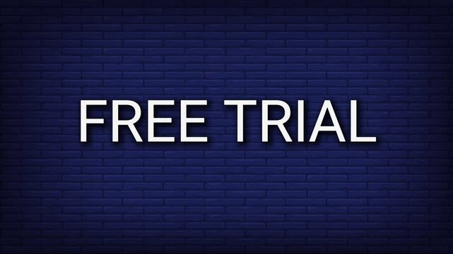 Free trial- text effect glitch animation vedio