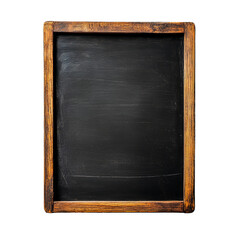Fototapeta premium Blackboard with Wooden Frame Isolated on Transparent Background