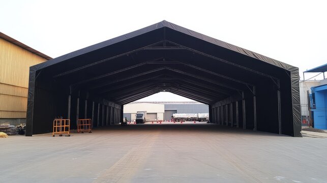 Industrial Canopy: A Modern Architectural Design: This photo showcases a sleek and contemporary industrial canopy, highlighting the bold lines and architectural prowess of this modern structure.