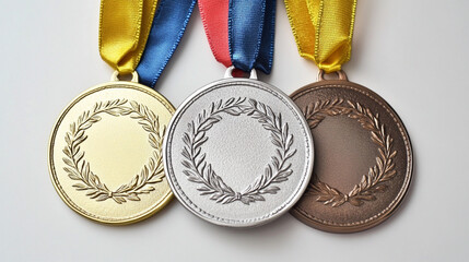 gold medal on a white background AI generated 