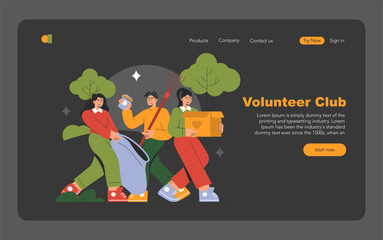 Сlubs And Societies. Flat Vector Illustration