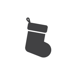 Hanging stocking vector icon