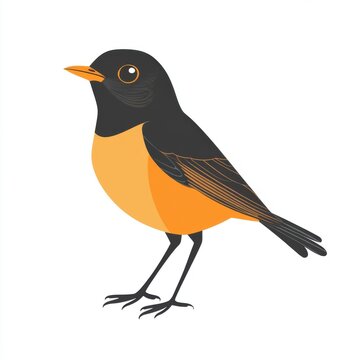 recommend clip art: Silhouette vector illustration of a robin, on white background, 2d flat illustration, perfect for holiday cards, nature-themed decor, and wildlife conservation campaigns